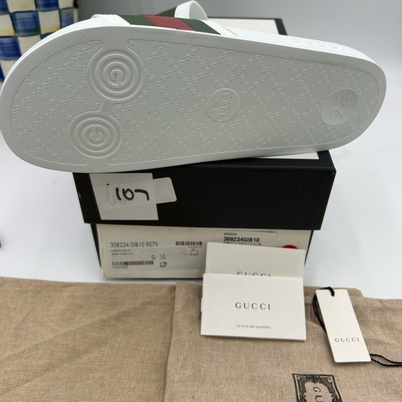 Men’s Gucci pursuit red/green pool slides size 10 made in Italy - Picture 9 of 9
